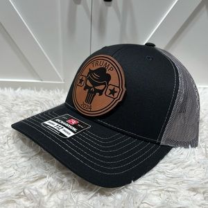 TRUMP 2024 Laser engraved Richardson 112 trucker hat.